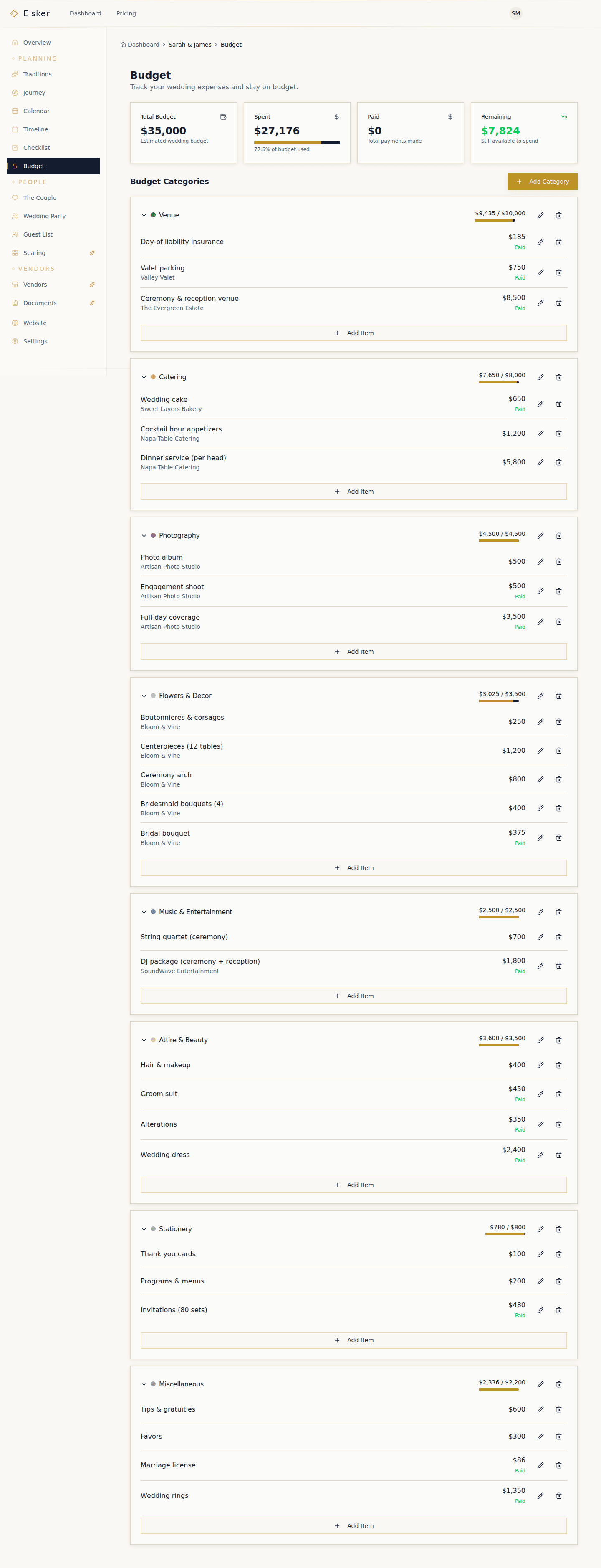 Budget Tracker screenshot
